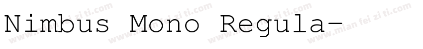 Nimbus Mono Regula字体转换